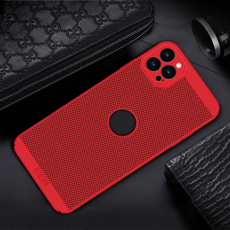For iPhone 12 Pro Max MOFi Honeycomb Texture Breathable PC Shockproof Protective Back Cover Case(Red) - HoMEdemic™ 