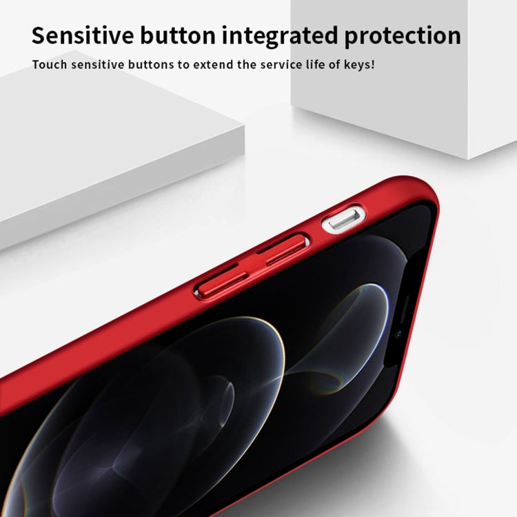 For iPhone 12 Pro Max MOFi Honeycomb Texture Breathable PC Shockproof Protective Back Cover Case(Red) - HoMEdemic™ 