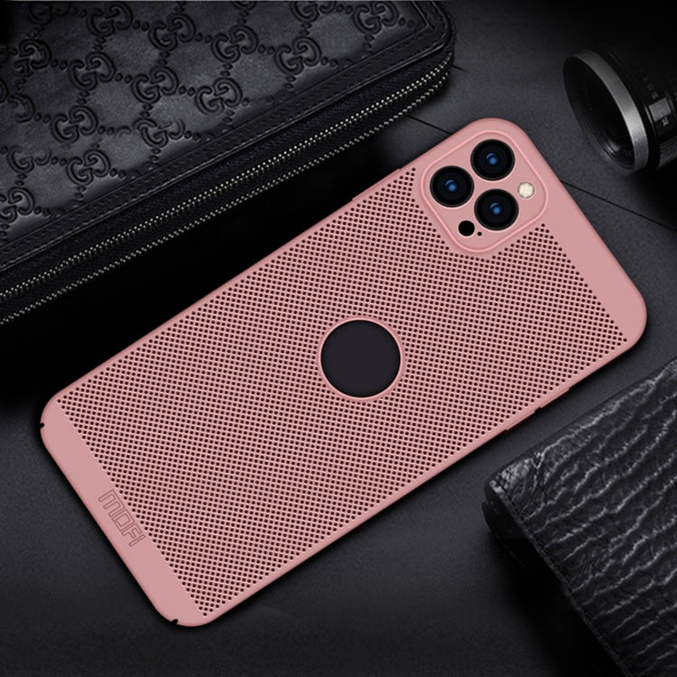 For iPhone 12 Pro Max MOFi Honeycomb Texture Breathable PC Shockproof Protective Back Cover Case(Rose Gold) - HoMEdemic™ 