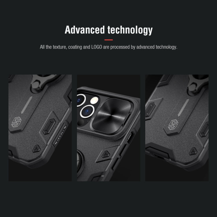 For iPhone 12 Pro Max NILLKIN Shockproof CamShield Armor Protective Case with Invisible Ring Holder(Black) - HoMEdemic™ 