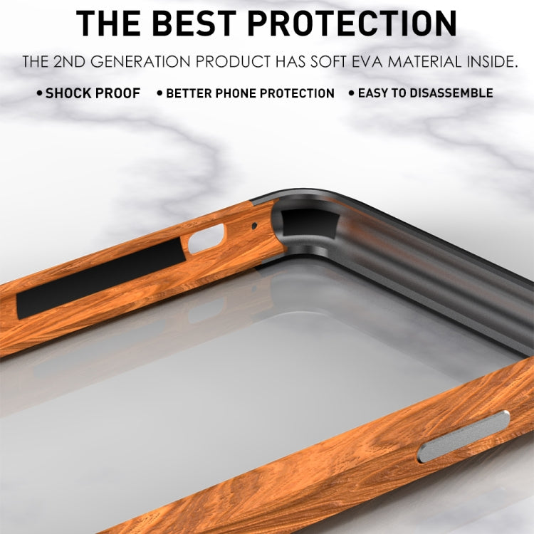 For iPhone 12 Pro Max R-JUST Metal + Wood Frame Protective Case - HoMEdemic™ 