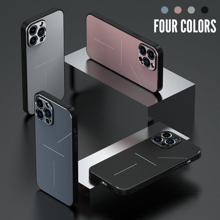 For iPhone 12 Pro Max R-JUST RJ-52 3-Line Style Metal TPU Shockproof Protective Case(Black) - HoMEdemic™ 