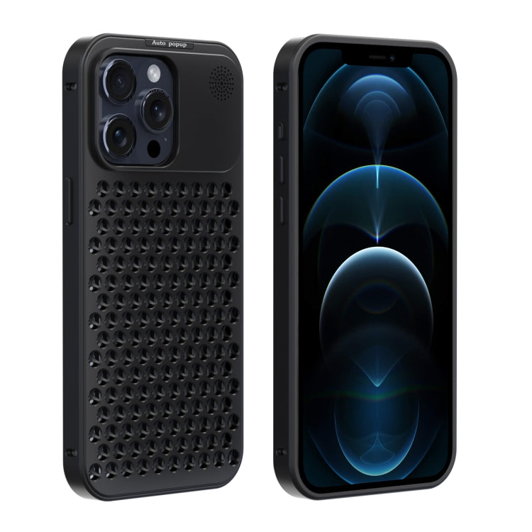 For iPhone 12 Pro Max R-JUST RJ58 Aromatherapy Metal Cooling Phone Case(Black) - HoMEdemic™ 