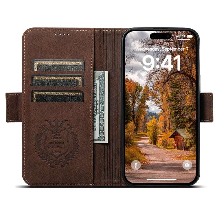 For iPhone 12 Pro Max SUTENI J07 Multifunctional Horizontal Flip Magsafe Leather Phone Case(Brown) - HoMEdemic™ 