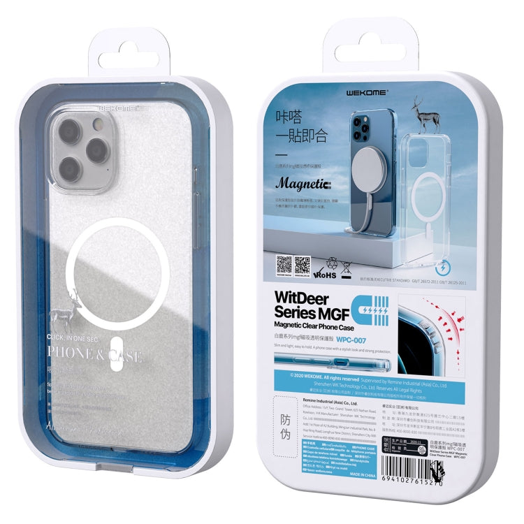 For iPhone 12 Pro Max WK WPC-007 iDeal Series Magsafe Case Magnetic Ring All-inclusive Clear TPU Transparent Shockproof Case - HoMEdemic™ 