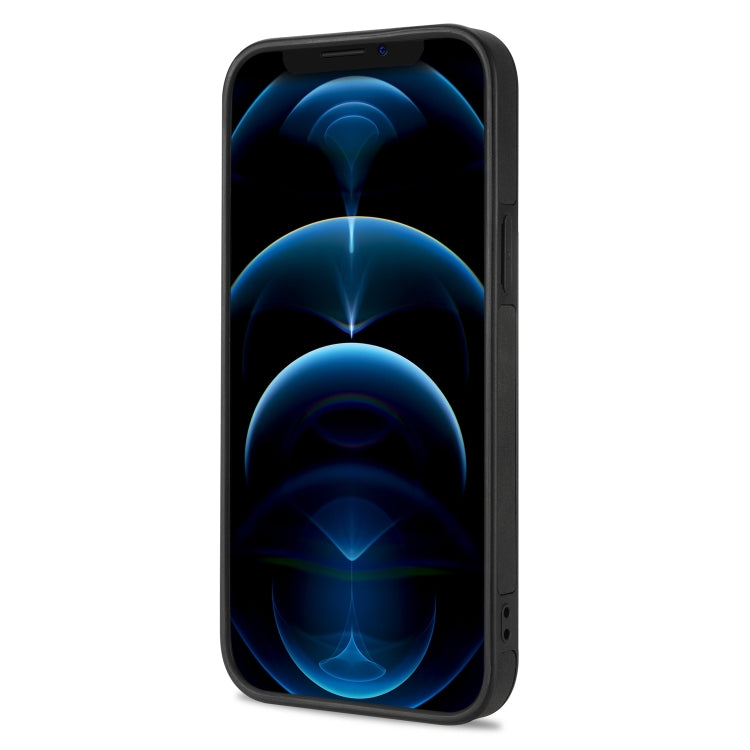 For iPhone 12 Pro N.BEKUS Vertical Flip Card Slot RFID Phone Case(Black) - HoMEdemic™ 