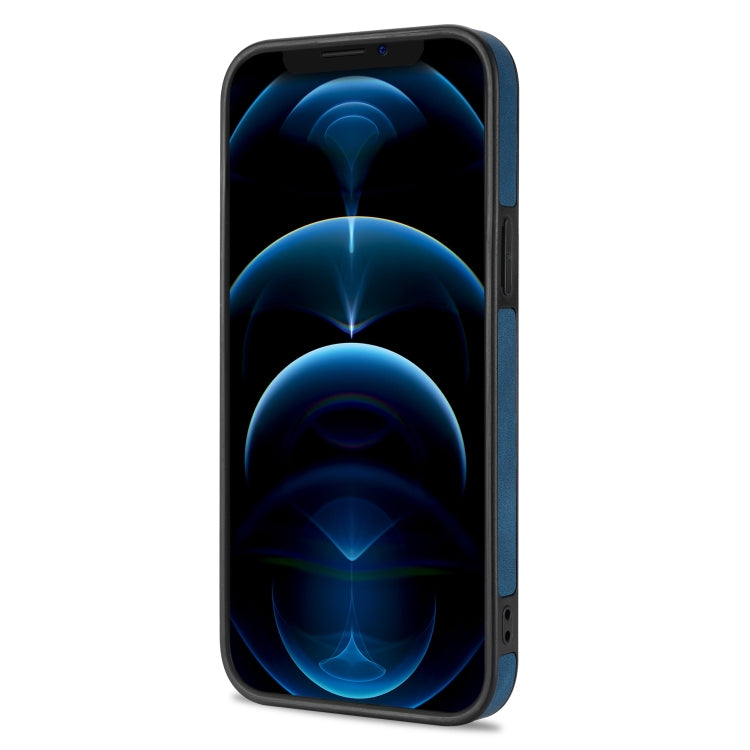 For iPhone 12 Pro N.BEKUS Vertical Flip Card Slot RFID Phone Case(Blue) - HoMEdemic™ 