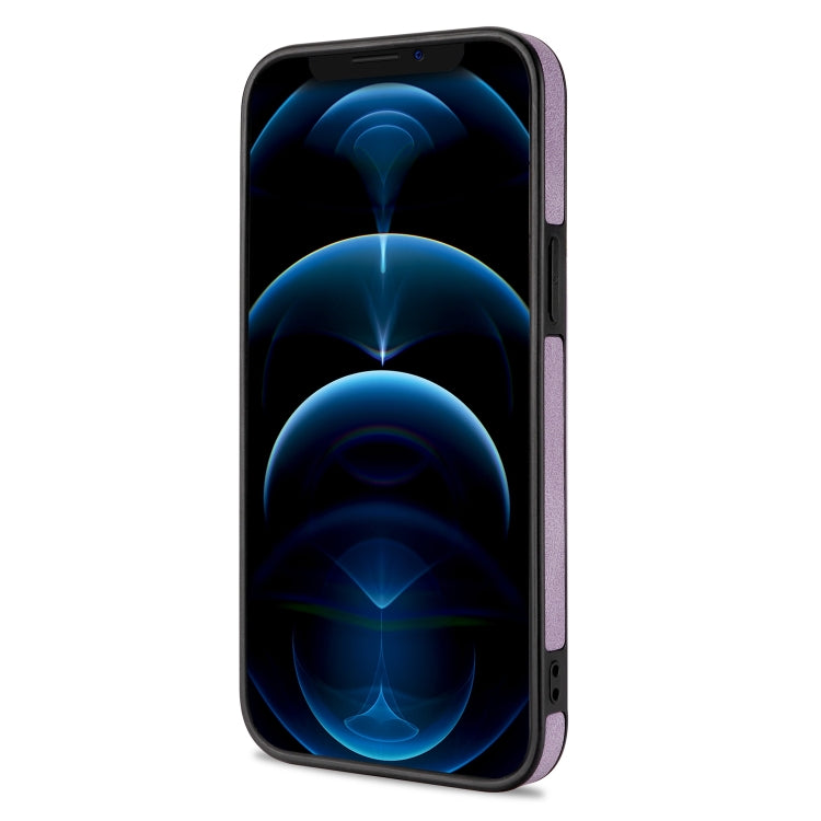 For iPhone 12 Pro N.BEKUS Vertical Flip Card Slot RFID Phone Case(Purple) - HoMEdemic™ 