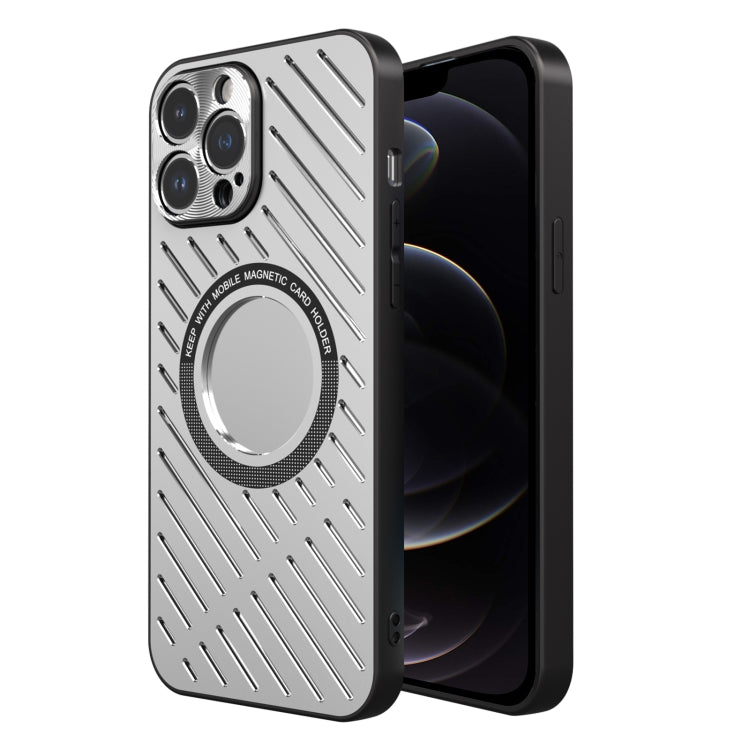 For iPhone 12 Pro R-JUST RJ57 CD Pattern MagSafe Cooling Phone Case(Silver) - HoMEdemic™ 