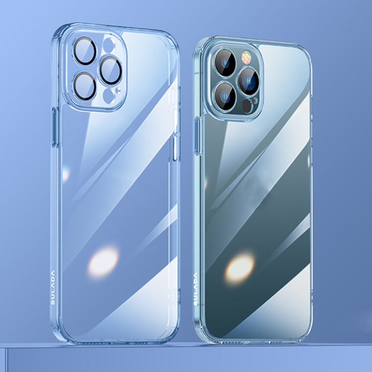 For iPhone 12 Pro SULADA Crytal Steel Series Diamond Glass + TPU Phone Case(Blue) - HoMEdemic™ 