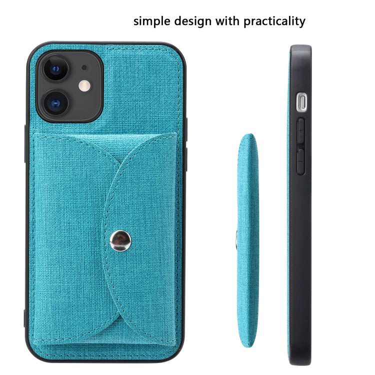For iPhone 12 Pro ViLi T Series TPU + PU Woven Fabric Magnetic Protective Case with Wallet(Blue) - HoMEdemic™ 