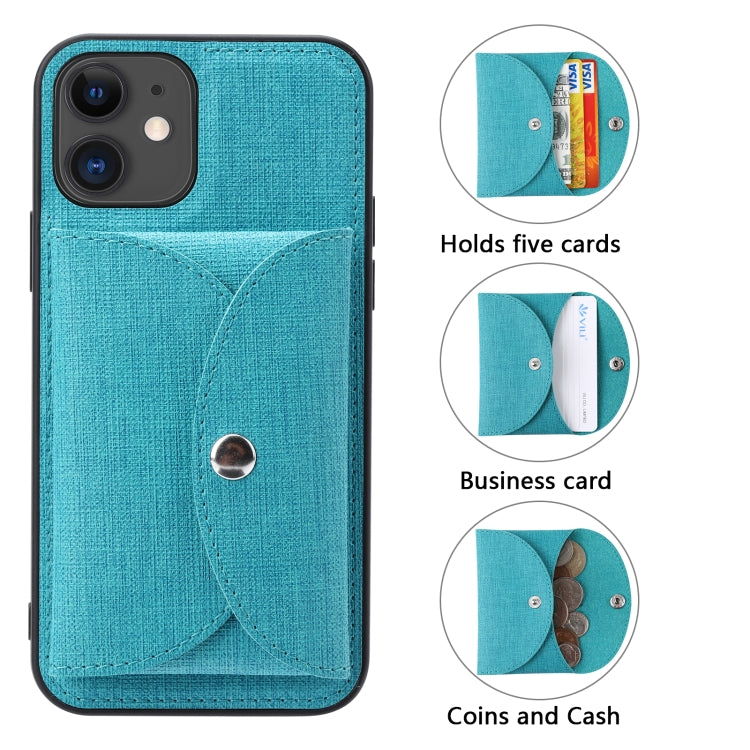 For iPhone 12 Pro ViLi T Series TPU + PU Woven Fabric Magnetic Protective Case with Wallet(Blue) - HoMEdemic™ 