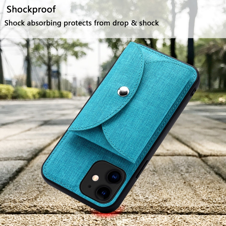 For iPhone 12 Pro ViLi T Series TPU + PU Woven Fabric Magnetic Protective Case with Wallet(Blue) - HoMEdemic™ 