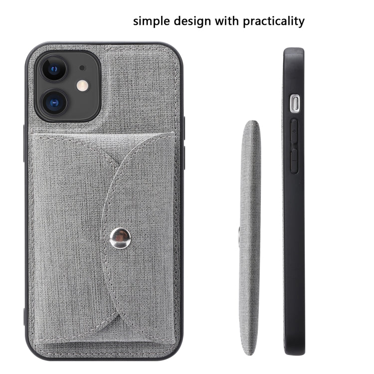 For iPhone 12 Pro ViLi T Series TPU + PU Woven Fabric Magnetic Protective Case with Wallet(Grey) - HoMEdemic™ 