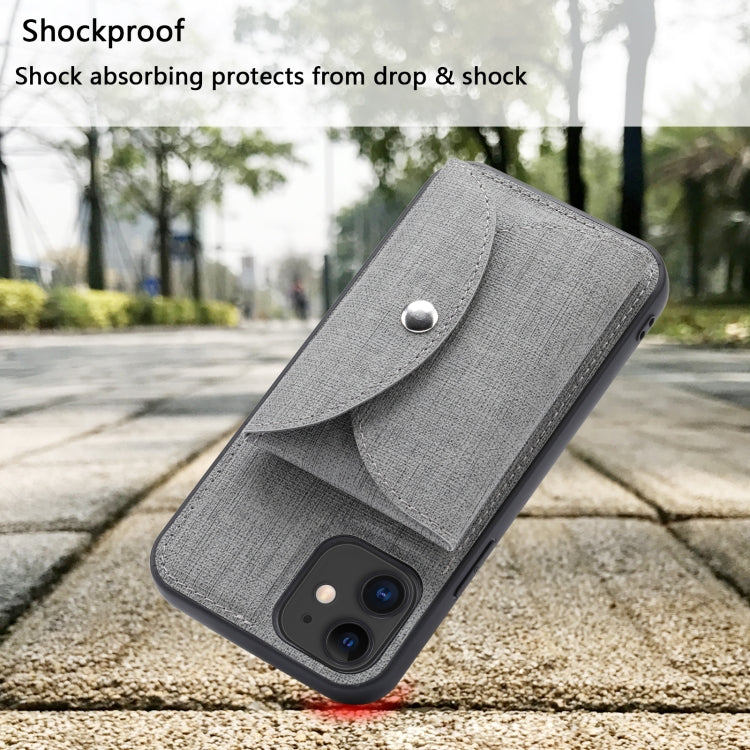 For iPhone 12 Pro ViLi T Series TPU + PU Woven Fabric Magnetic Protective Case with Wallet(Grey) - HoMEdemic™ 