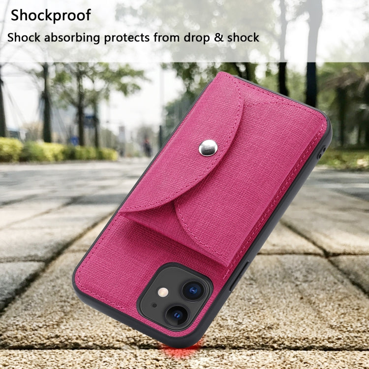 For iPhone 12 Pro ViLi T Series TPU + PU Woven Fabric Magnetic Protective Case with Wallet(Rose Red) - HoMEdemic™ 