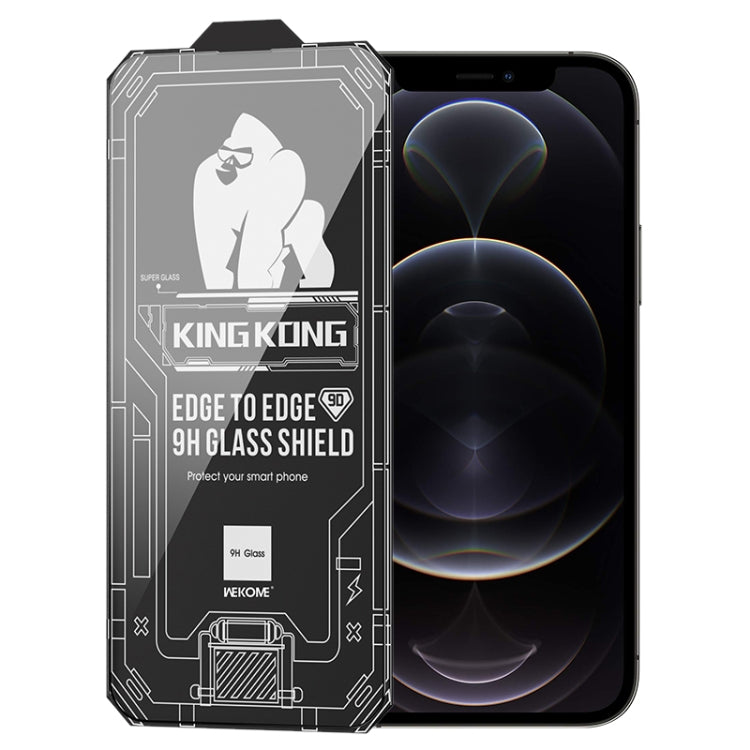 For iPhone 12 Pro WK WTP-066 King Kong Vacha 9D Curved HD Tempered Glass Film(Black) - HoMEdemic™ 