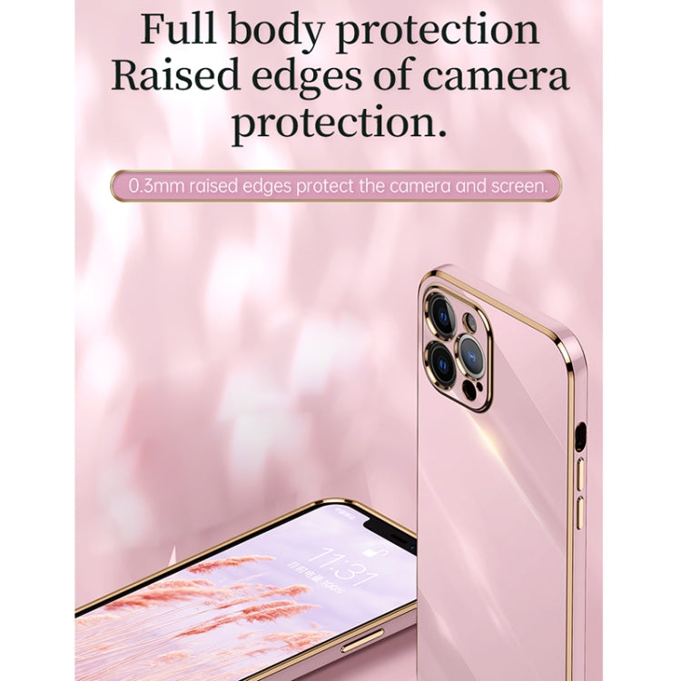 For iPhone 12 Pro XINLI Straight Edge 6D Electroplate TPU Phone Case with Ring Holder(Black) - HoMEdemic™ 