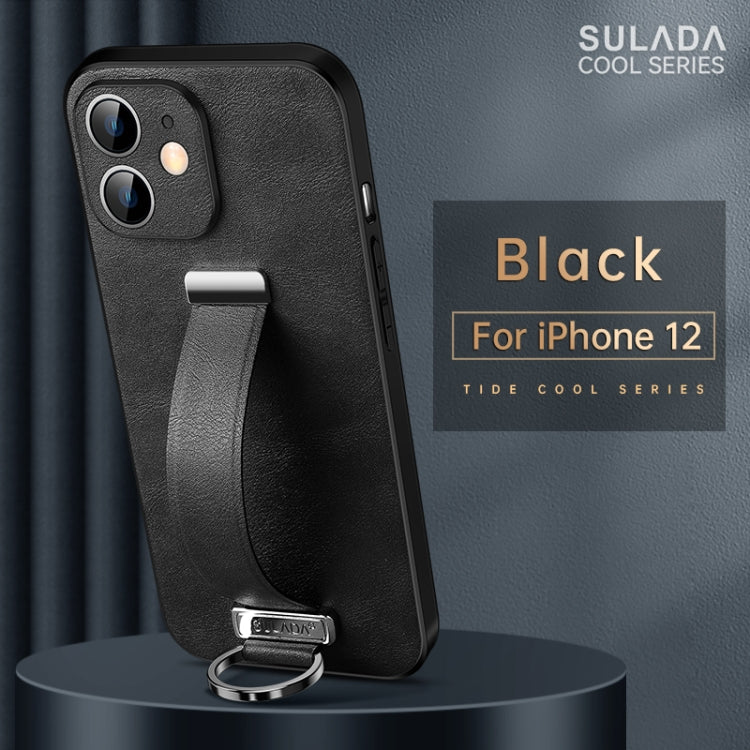 For iPhone 12 SULADA Cool Series PC + Leather Texture Skin Feel Shockproof Phone Case (Black) - HoMEdemic™ 