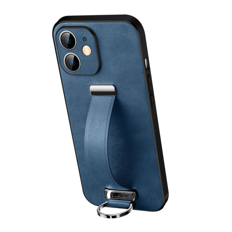 For iPhone 12 SULADA Cool Series PC + Leather Texture Skin Feel Shockproof Phone Case (Blue) - HoMEdemic™ 