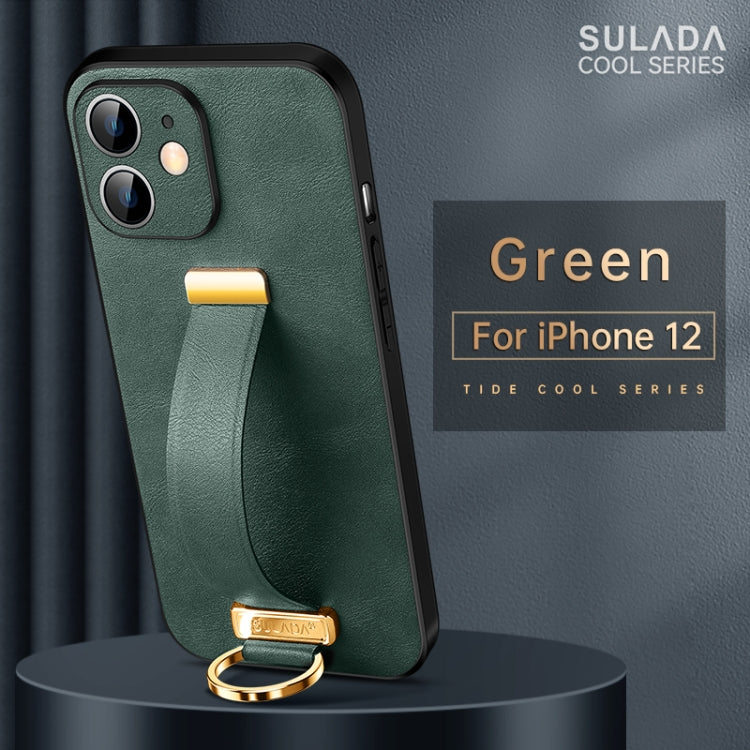 For iPhone 12 SULADA Cool Series PC + Leather Texture Skin Feel Shockproof Phone Case (Green) - HoMEdemic™ 
