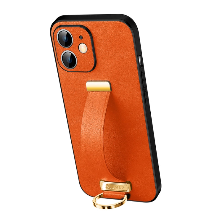 For iPhone 12 SULADA Cool Series PC + Leather Texture Skin Feel Shockproof Phone Case (Orange) - HoMEdemic™ 