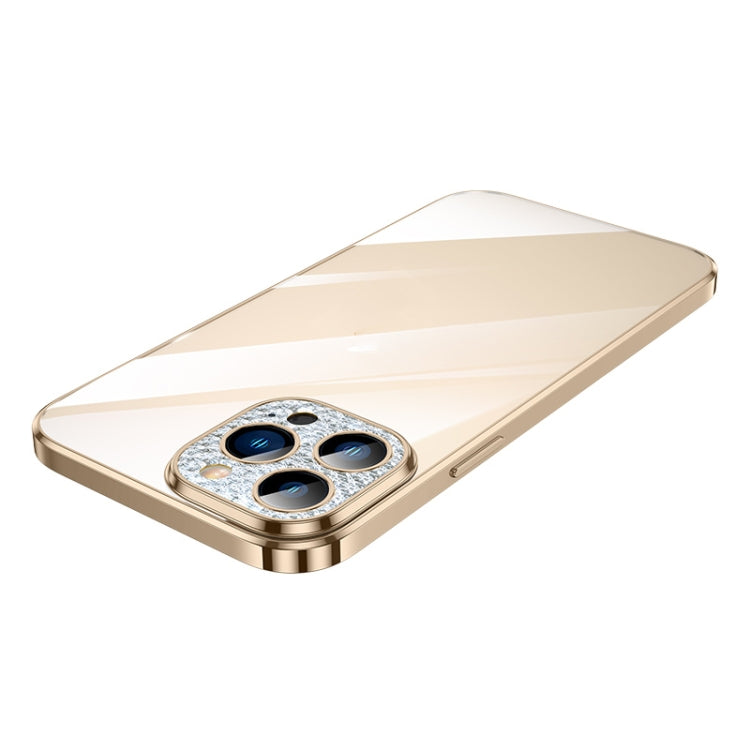 For iPhone 12 SULADA Diamond Lens Protector Plated Frosted Case(Gold) - HoMEdemic™ 