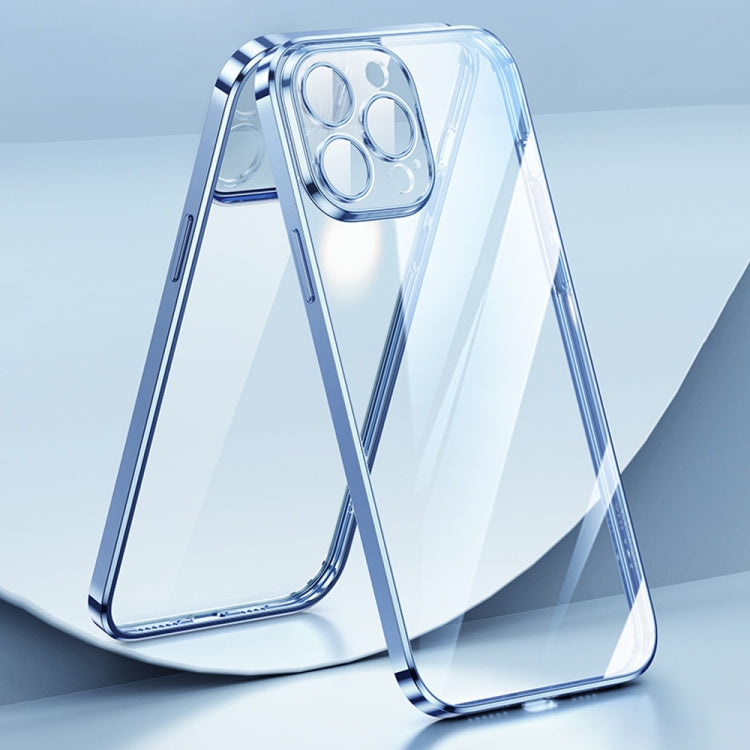 For iPhone 12 SULADA Lens Protector Plated Clear Case(Sierra Blue) - HoMEdemic™ 