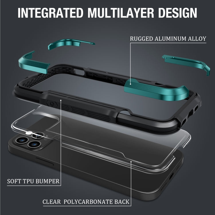 For iPhone 12 iPAKY Thunder Series Aluminum alloy Shockproof Protective Case(Green) - HoMEdemic™ 