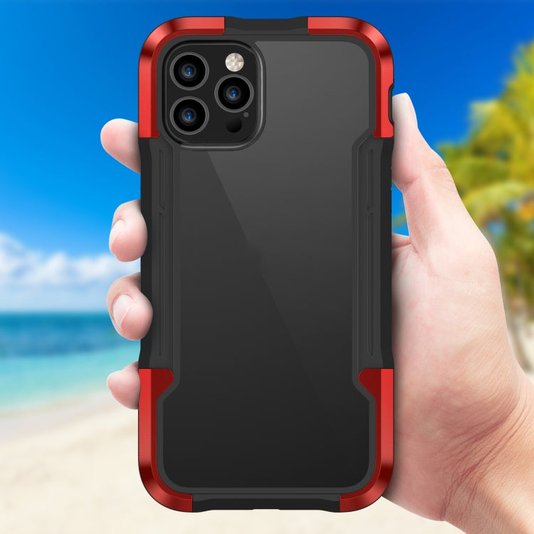 For iPhone 12 iPAKY Thunder Series Aluminum alloy Shockproof Protective Case(Red) - HoMEdemic™ 