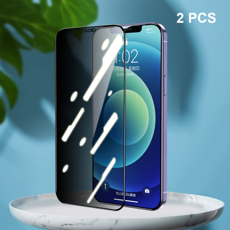 For iPhone 12 mini 2pcs ENKAY Hat-Prince Full Coverage 28 Degree Privacy Screen Protector Anti-spy Tempered Glass Film - HoMEdemic™ 