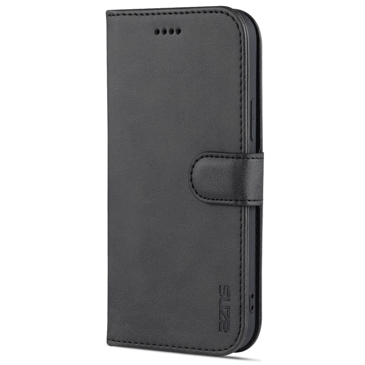 For iPhone 12 mini AZNS Skin Feel Calf Texture Horizontal Flip Leather Case with Card Slots & Holder & Wallet(Black) - HoMEdemic™ 