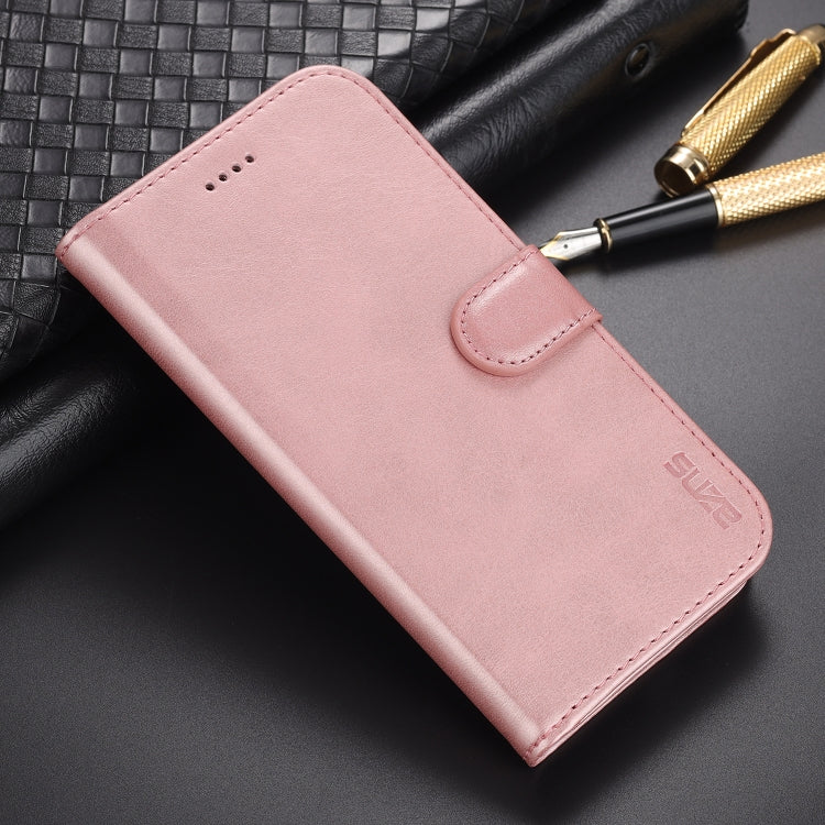 For iPhone 12 mini AZNS Skin Feel Calf Texture Horizontal Flip Leather Case with Card Slots & Holder & Wallet(Rose Gold) - HoMEdemic™ 