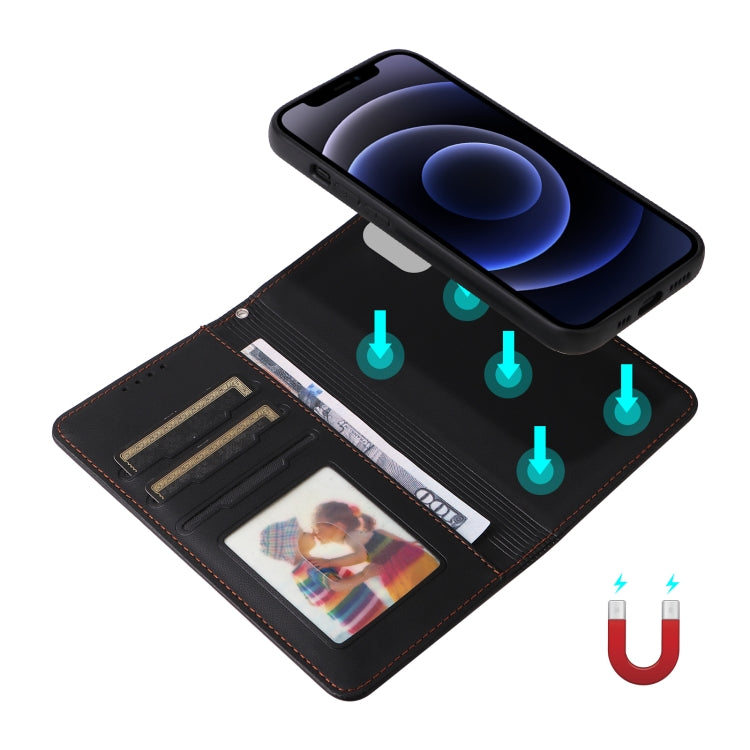 For iPhone 12 mini BETOPNICE BN-005 2 in 1 Detachable Imitate Genuine Leather Phone Case(Black) - HoMEdemic™ 