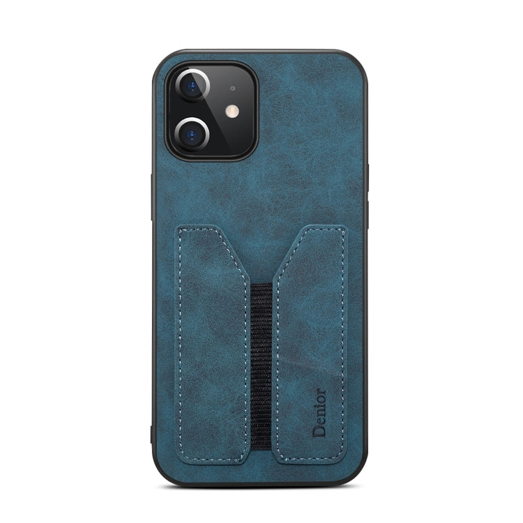 For iPhone 12 mini Denior Elastic Card Slot PU + TPU Phone Case (Blue) - HoMEdemic™ 