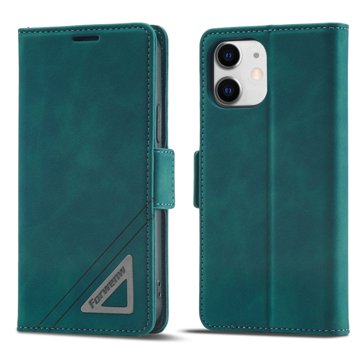 For iPhone 12 mini Forwenw Dual-side Buckle Leather Phone Case (Dark Cyan) - HoMEdemic™ 