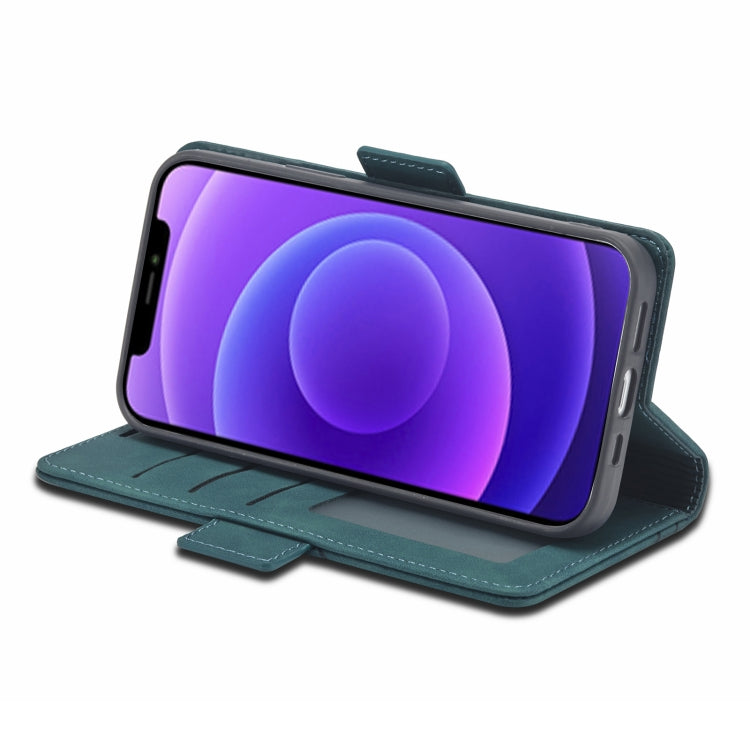 For iPhone 12 mini Forwenw Dual-side Buckle Leather Phone Case (Dark Cyan) - HoMEdemic™ 