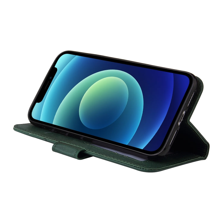 For iPhone 12 mini GQUTROBE Right Angle Leather Phone Case (Green) - HoMEdemic™ 