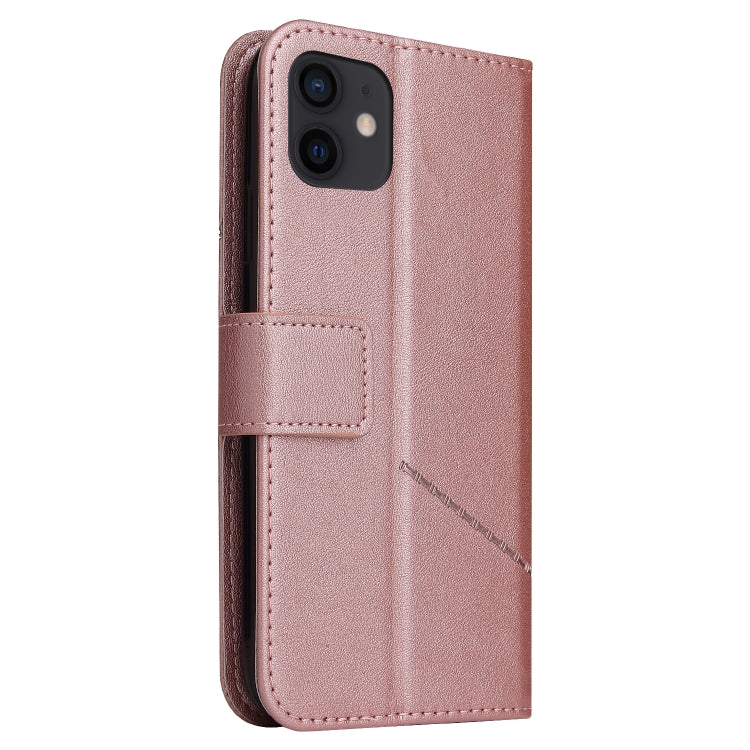 For iPhone 12 mini GQUTROBE Right Angle Leather Phone Case (Rose Gold) - HoMEdemic™ 