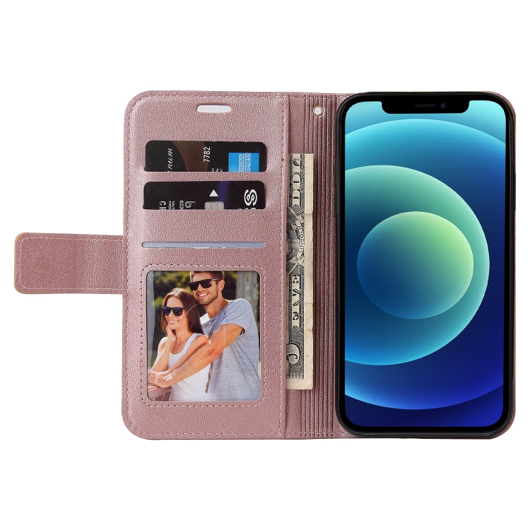 For iPhone 12 mini GQUTROBE Right Angle Leather Phone Case (Rose Gold) - HoMEdemic™ 