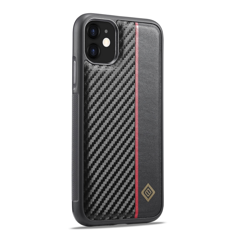 For iPhone 12 mini LC.IMEEKE 3 in 1 Carbon Fiber Texture Shockproof Phone Case(Black) - HoMEdemic™ 