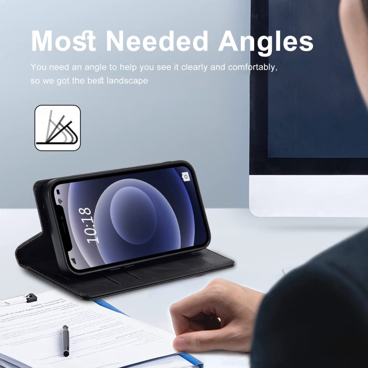 For iPhone 12 mini LC.IMEEKE RFID Anti-theft Leather Phone Case(Black) - HoMEdemic™ 