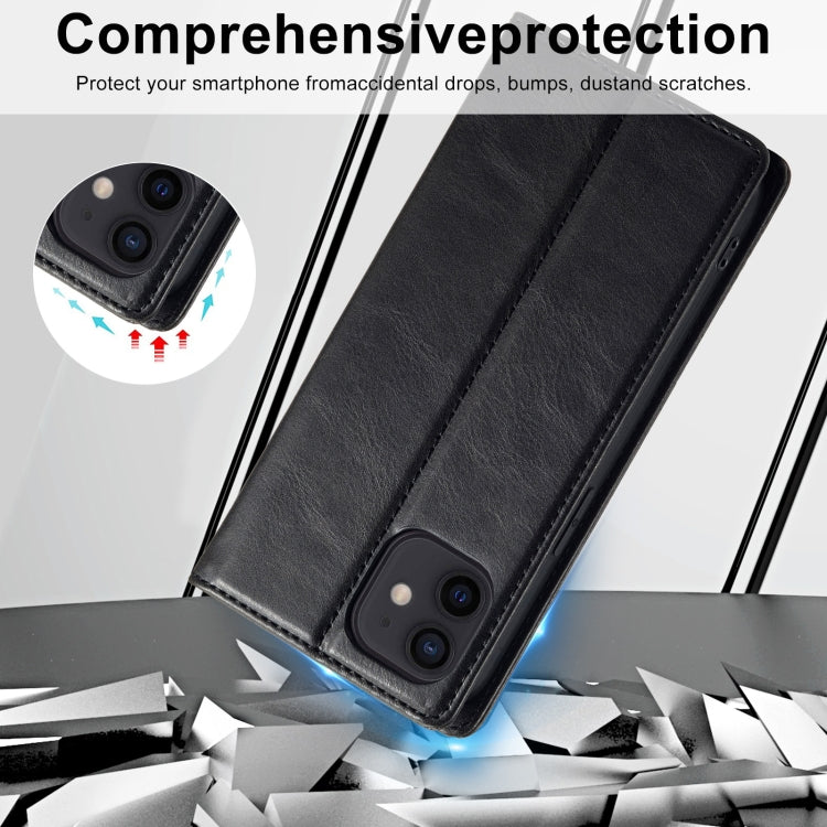 For iPhone 12 mini LC.IMEEKE RFID Anti-theft Leather Phone Case(Black) - HoMEdemic™ 