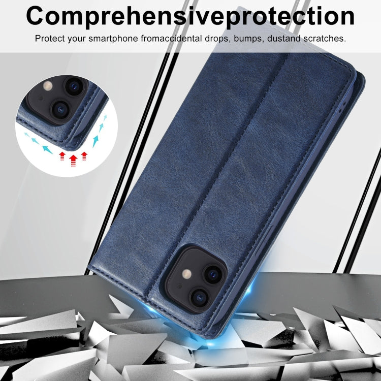 For iPhone 12 mini LC.IMEEKE RFID Anti-theft Leather Phone Case(Blue) - HoMEdemic™ 