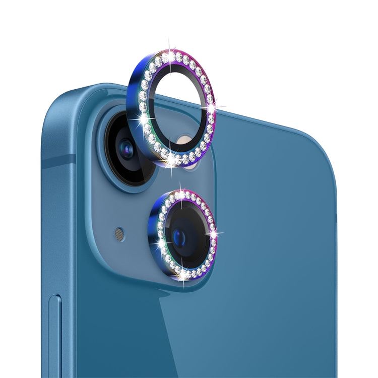 For iPhone 13 / 13 Mini NORTHJO Camera Lens Tempered Glass Metal Rhinestone Ring Film(Colorful) - HoMEdemic™ 
