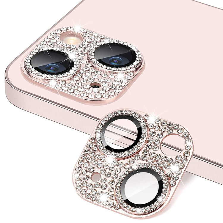 For iPhone 13 / 13 mini ENKAY Hat-Prince Blink Diamond Camera Lens Aluminium Alloy Tempered Glass Film(Pink) - HoMEdemic™ 