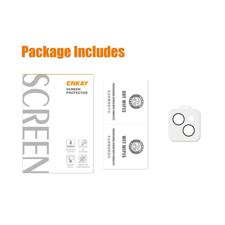 For iPhone 13 / 13 mini ENKAY Hat-Prince Tempered Individual Ring Camera Glass Film with Positioner - HoMEdemic™ 