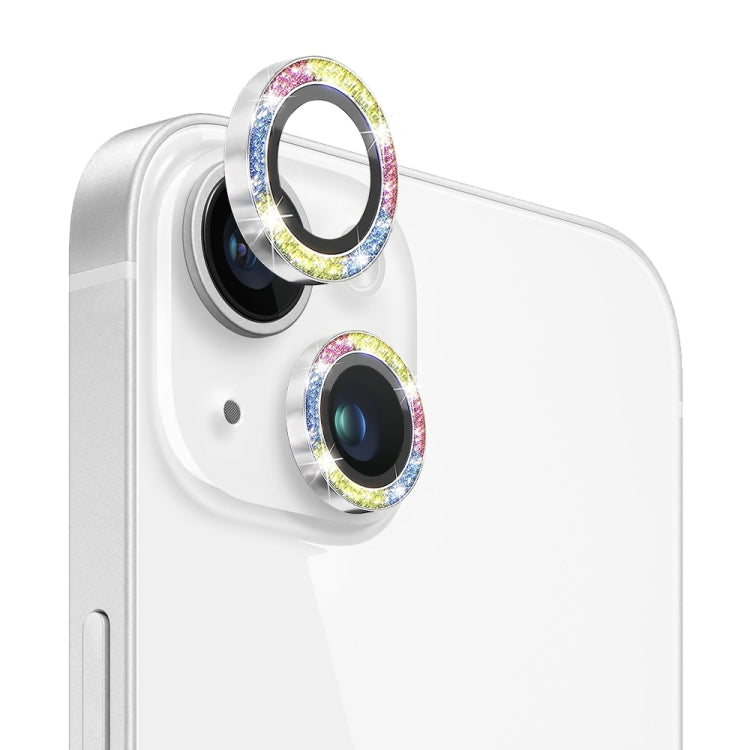 For iPhone 13 / 13 mini NORTHJO Camera Lens Tempered Glass Bling Glitter Metal Ring Film(Colorful) - HoMEdemic™ 