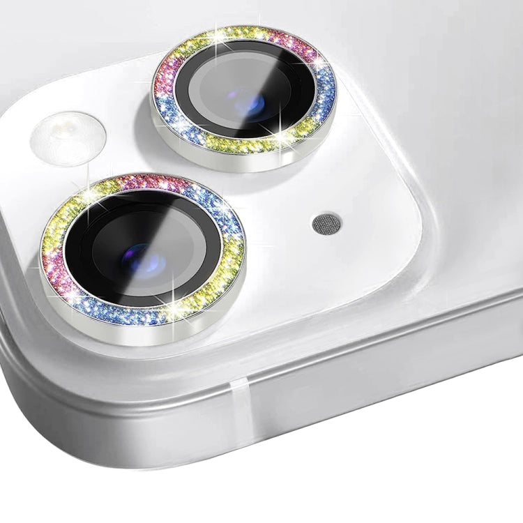 For iPhone 13 / 13 mini NORTHJO Camera Lens Tempered Glass Bling Glitter Metal Ring Film(Colorful) - HoMEdemic™ 