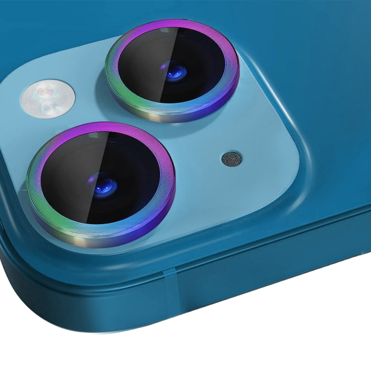 For iPhone 13 / 13 mini NORTHJO Camera Lens Tempered Glass CD Vein Metal Ring Film(Colorful) - HoMEdemic™ 